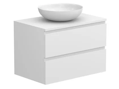 Тумба підвісна MONO 700 Біла soft-touch з умивальником TOBI Miraggio
