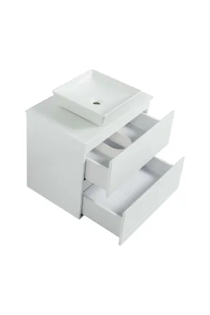 Тумба SANWEST GROUP VELMA  60 біла +стільниця біла+чаша Адель — Photo 1