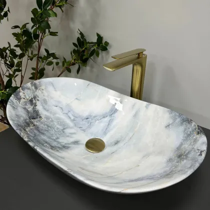 Умивальник (раковина) VBI TURIN GRANIT GLOSSY накладний — Photo 3