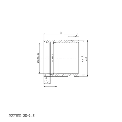 Гільза монтажна насувна Koer KA.S25 - 25-3.5mm (KR4901) — Photo 2