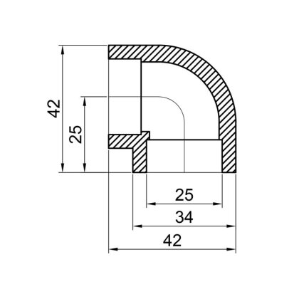 Кутик PPR Thermo Alliance 25, 90° — Photo 1