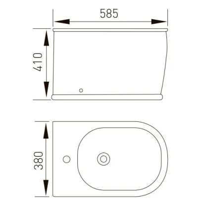 PUERTA бiде пiдлогове 585*380*410мм — Photo 1