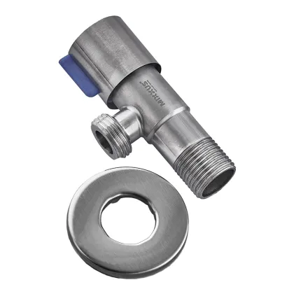 Кран для підключення сантехприладів Mixxus VAL-01-1/2x1/2 з нерж.ст. SUS304 (синій) (MI6117) — Photo 1