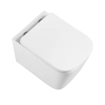 Унітаз підвісний Qtap Crow безобідковий з сідінням Soft-close QT05335171W — Photo 4