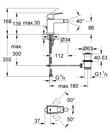 Змішувач для біде Grohe Eurocube (23138000) — Photo 3