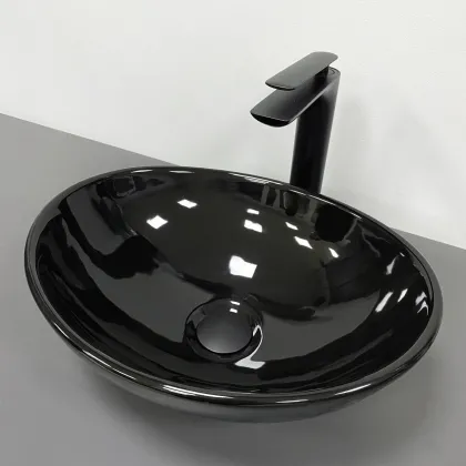 Умивальник (раковина) VBI PARMA BLACK GLOSSY накладний
