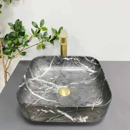 Умивальник (раковина) VBI ALGHERO BLACK ONYX MATT накладний — Photo 2