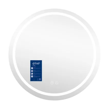 Дзеркало Qtap Mideya (MI6) R900 з LED-підсвічуванням Touch, з антизапотіванням, димером, рег. яскравості QT2078NCR9090W — Photo 3