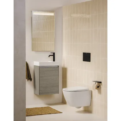 ONA умивальник 55x46x16 см, прямокутний, з отвором під змішувач, Fineceramic — Photo 4