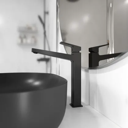 CUBE XL змішувач для умивальника, Black Matt — Photo 2
