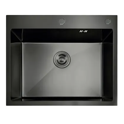 Мийка з нержавіючої сталі MIXXUS MH5843 DECOR GRAPHITE (MH5843 DECOR NANO-BLACK) (3.0/0.8) колір графіт (MI7042)