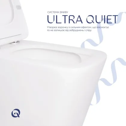 Готове рішення Qtap для ванної кімнати: Унітаз напольний Tern Ultra Quiet QT17223303AW + інсталяція QT0122490S+ клавіша QT0111M08V1384W — Photo 5