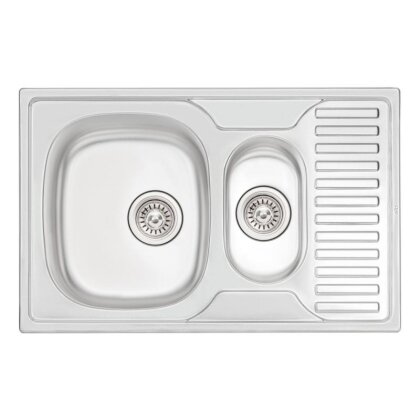 Кухонне миття з додатковою чашею Qtap 7850-B 0,8 мм Satin (QT7850BSAT08)