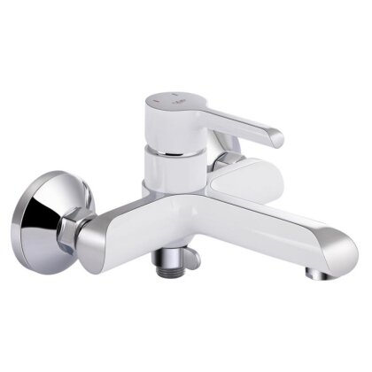 Змішувач для ванни Qtap Grand (з душовим гарнітуром) QTGRAWCR006 Chrome/White — Photo 2