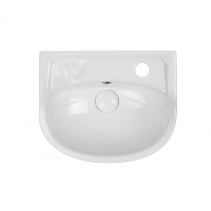 Раковина для пола з п&#039;єдесталом дитяча Qtap Baby 375x305x520 White з донним клапаном QT2311LP304BW — Photo 3