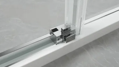 Душова кабіна без піддону Koer SR SC03-100x100x200-TR-01 прозоре скло Easy Clean 6мм, хром (KR5357) — Photo 6