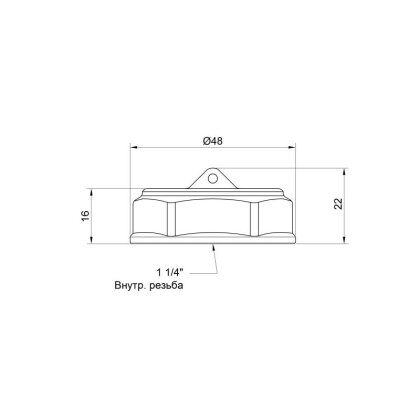 Заглушка SD Plus 1 1/4&quot; ВР SD40232 — Photo 1