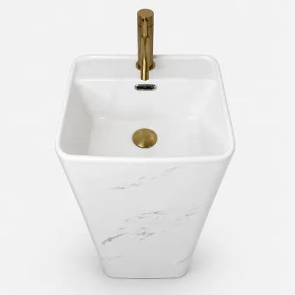 Умивальник (раковина) VBI LACENO MARBLE NATURE підлоговий — Photo 1