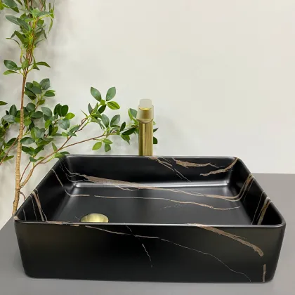 Умивальник (раковина) VBI VELLETRI BLACK STONE MATT накладний — Photo 2
