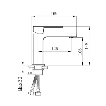 Змішувач для раковини Qtap Gemini QTGEM270CRW45675 Chrome/White — Photo 1