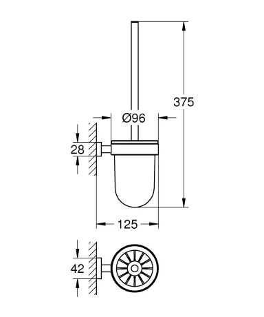 Туалетний йоржик у комплекті Grohe Essentials Cube New (40513001) — Photo 1