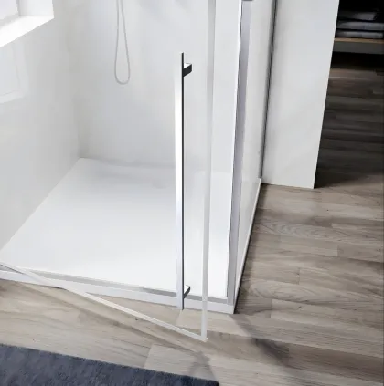 Душова кабіна без піддону Koer SR SC08-90x90x200-TR-01 прозоре скло Easy Clean 6мм, хром (KR5371) — Photo 2