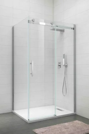 Бічна стінка до кабіни Koer SR SW01-90x200-TR-07 прозоре скло Easy Clean 8мм, графіт (KR5382) — Photo 11