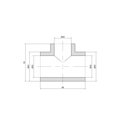 Трійник PPR Thermo Alliance 32х25х32 — Photo 1