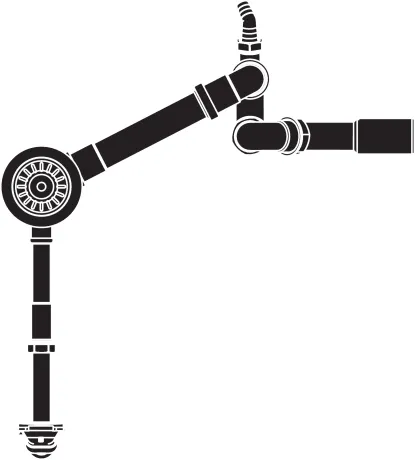 HANSGROHE D14-10 Сифон для кухонної мийки, нержавіюча сталь — Photo 1