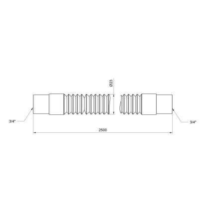 Шланг злив SD Plus для стиральної машини 250 см SD096W250 — Photo 1