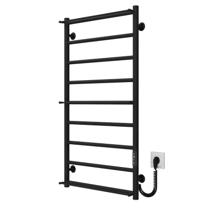 Рушникосушарка електрична Ladder П9 500х1000 Deffi нержавіюча сталь (Чорний, JD03, Праве підключення) — Photo 1