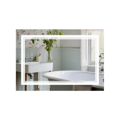 Дзеркало Qtap Cardinal (CA1) 800х600 з LED-підсвічуванням Touch, з антизапотіванням, з димером, рег. темп. кольору Reverse 0