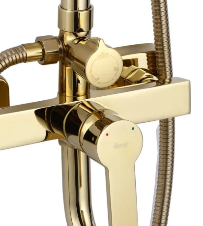 Душовий гарнітур REA ARGUS GOLD золотий з виливом — Photo 4