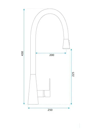 Змішувач Кухонний Mild Золото REA-B4802 — Photo 8