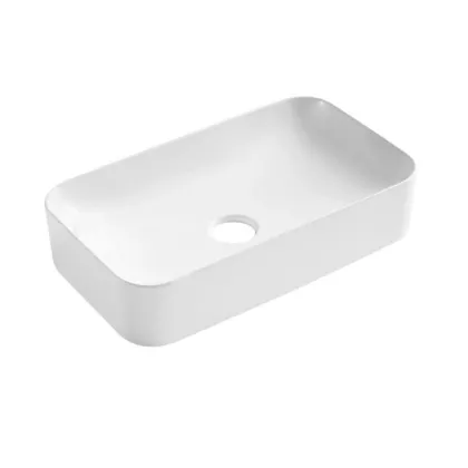 Комплект Qtap Tern: Раковина накладна прамокутна 605x350x140 мм WHITE + Донний клапан PU02 — Photo 2