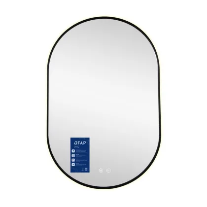 Дзеркало Qtap Scorpio (SC1) з LED-підсвічуванням Touch, з антизапотіванням, з димером, рег. темп. кольору (3000-6500K) Black QTSC600900 — Photo 3