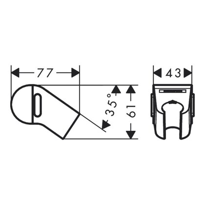 Тримач ручного душу HANSGROHE WALLSTORIS 27917700, білий — Photo 1