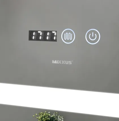 Дзеркало Mixxus LIGHT MR01-70x50 з Led Touch, Anti-fog, димером, регулятором яскравості, годинником (MI6000) — Photo 12