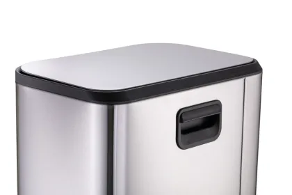 Відро для сміття з плавним закриттям прямокутне Mixxus Cubic-TC0105 SS Color 5л колір наржавійка (MI7088) — Photo 3