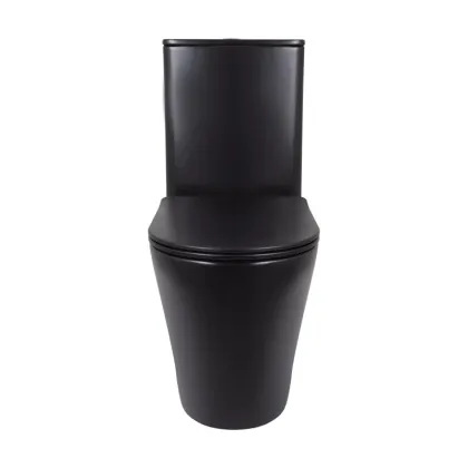 Унітаз підлоговий Qtap Scorpio Ultra Quiet безобідковий з сидінням Soft-close MATT BLACK QT14226088AMB — Photo 1