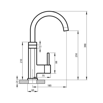 Кран для кухні проточний Qtap Elterna CRW 337 — Photo 1