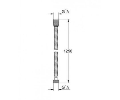 RELEXA-душовий шланг GROHE металевий 1250мм (хром) 28142000 — Photo 1