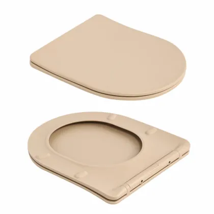 Унітаз підвісний Qtap Robin Ultra Quiet 520×365×340 мм, Beige, з сидінням Slim Duroplast / Soft-close / Quick Release QTROB26SB48997 — Photo 7