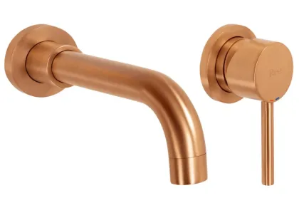 Змішувач для раковини (умивальника) REA LUNGO LONG BRUSHED COPPER + BOX прихованого монтажу