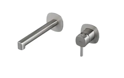 IMEX TOSCANA BRUSHED NICKEL Змішувач для умивальника зі стіни, матовий нікель