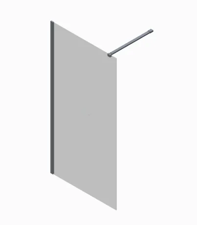 Душова перегородка Koer SR SP01-100x200-TR-01 Walk-In прозоре скло Easy Clean 8мм, хром (KR5393) — Photo 18