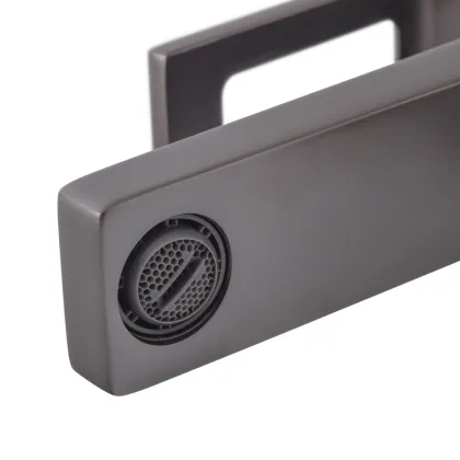 Змішувач для умивальника Haiba Kant 001 Graphite (Колір графіт) (HB9664) — Photo 5