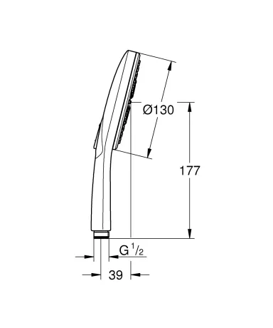 Ручний душ, 3 режими струменю Grohe Rainshower SmartActive (26574000) — Photo 5