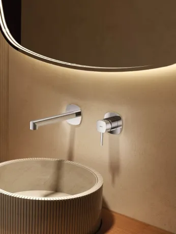 IMEX TOSCANA CHROME Змішувач для умивальника зі стіни, хром — Photo 3