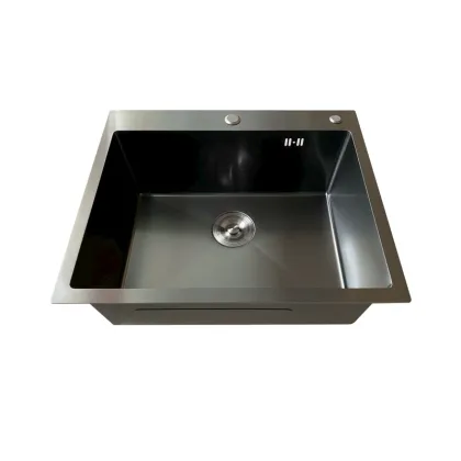 Мийка Mixxus MH5843 Micro Decor Graphite (3.0/0.8) з нерж. сталі (колір графіт) (MI8217) — Photo 3